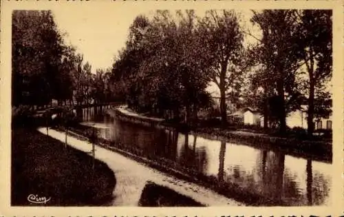 Ak Castelsarrasin Tarn et Garonne, Canal, vers l'Usine