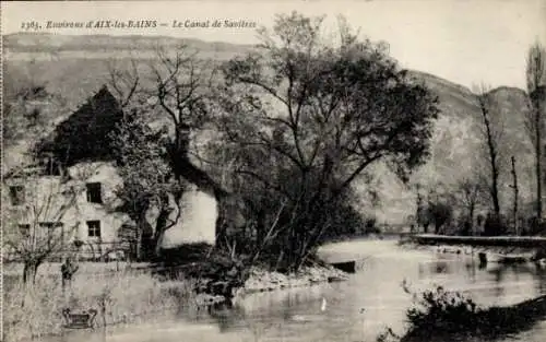 Ak Aix les Bains Savoie, Canal de Savieres