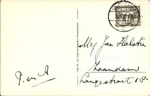 Ak Monnikendam Waterland Nordholland Niederlande, Burgwal