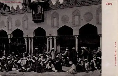 Ak Cairo Kairo Ägypten, Männergruppe am Platz