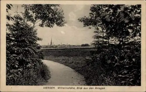 Ak Viersen in Westfalen, Wilhelmshöhe, Blick aus den Anlagen