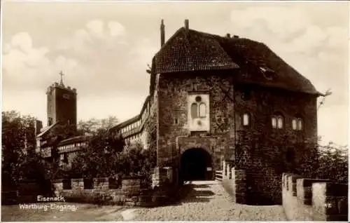 Ak Lutherstadt Eisenach Thüringen, Wartburg-Eingang