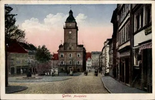 Ak Gotha in Thüringen, Marktplatz