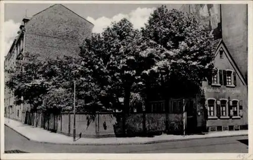 Ak Ludwigshafen am Rhein, Gasthaus Jägerlust, Stadtansicht, Bäume, historische Architektur