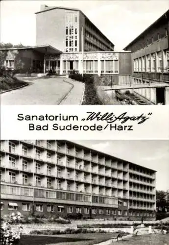 Ak Bad Suderode Quedlinburg im Harz, Sanatorium Willi Agatz, Außenansicht