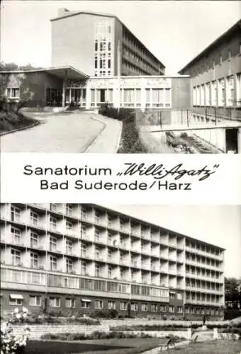 Ak Bad Suderode Quedlinburg im Harz, Sanatorium Willi Agatz, Außenansicht