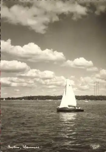 Ak Berlin Zehlendorf Wannsee, Segelboot