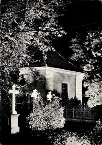 Ak Berlin Zehlendorf, Dorfkirche bei Nacht