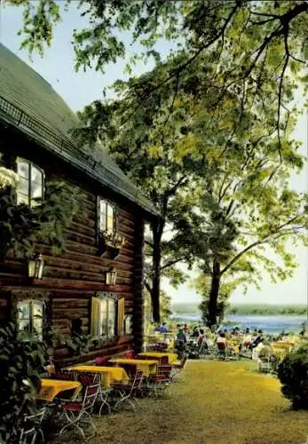 Ak Berlin Zehlendorf Wannsee, Nikolskoe, Gaststätte Blockhaus