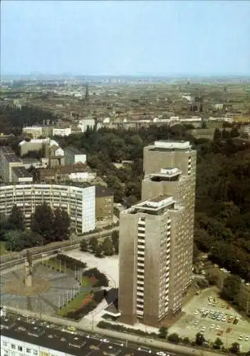 Ak Berlin Friedrichshain, Leninplatz, Fliegeraufnahme
