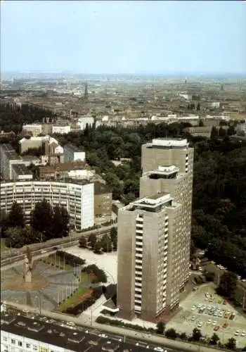 Ak Berlin Friedrichshain, Leninplatz, Fliegeraufnahme