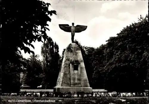 Ak Berlin Steglitz Lichterfelde, Lillienthal-Denkmal