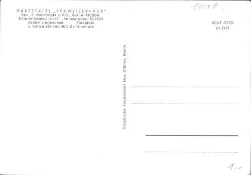 Ak Berlin Spandau Kladow, Gaststätte Café Schweizerhaus