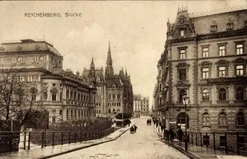 Ak Liberec Reichenberg in Böhmen, Brücke