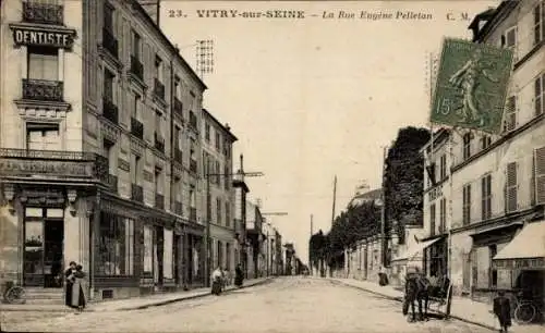 Ak Vitry sur Seine Val de Marne, Rue Eugene Pelletan