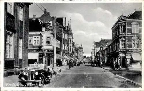 Ak Fredericia Jutland Dänemark, Jyllandsgade, Automobil