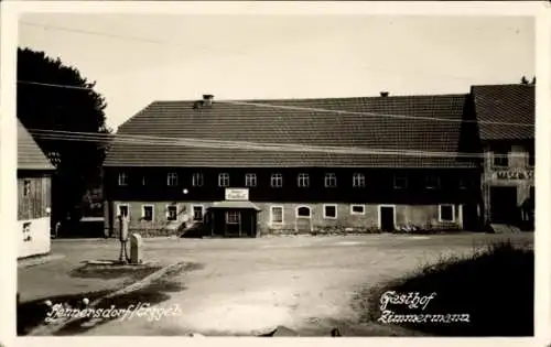 Foto Ak Hennersdorf Dippoldiswalde im Erzgebirge, Gasthof Zimmermann