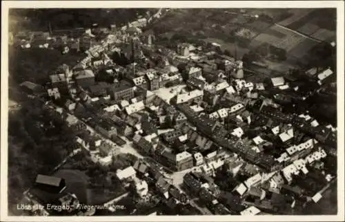 Ak Rabenau im Erzgebirge, Luftaufnahme von  Häuser, Straßen, Landschaft