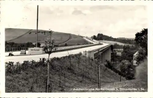 Ak Frankenhausen an der Pleiße Crimmitschau Sachsen, Autobahnbrücke