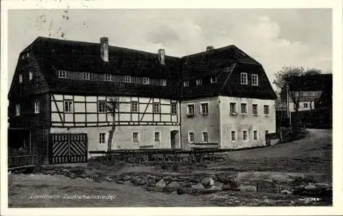 Ak Deutscheinsiedel Deutschneudorf im Erzgebirge, Landheim des CVJM Chemnitz, Schullandheim