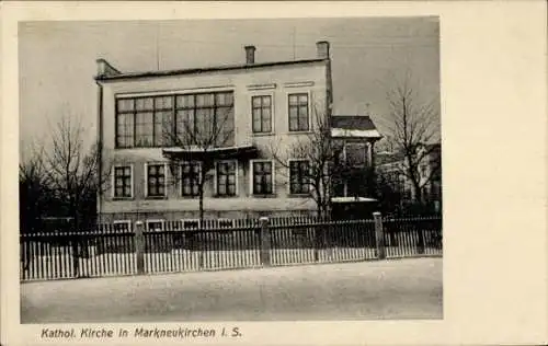 Ak Markneukirchen im Vogtland, Katholische Kirche, Winter