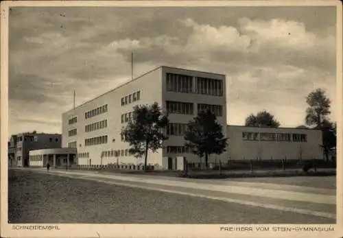 Ak Piła Schneidemühl Pommern, Freiherr vom Stein-Gymnasium