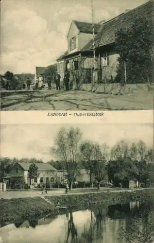 Ak Eichhorst Schorfheide, Eichhorst - Hubertusstock, Gebäude, Menschen, Natur, Wasser