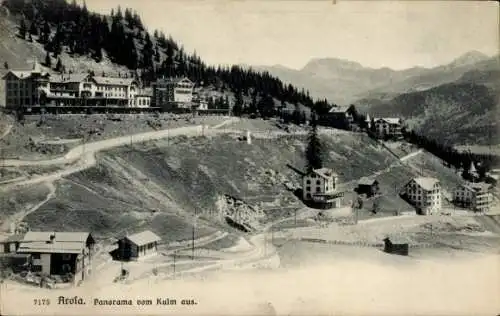 Ak Arosa Kanton Graubünden Schweiz, Panorama vom Kulm aus