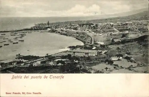 Ak Tenerife Teneriffa Kanarische Inseln, Panorama, Hafenbucht