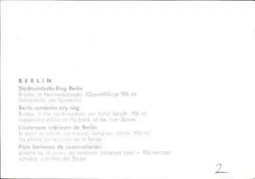 Ak Berlin Spandau Siemensstadt, Stadtautobahn Ring