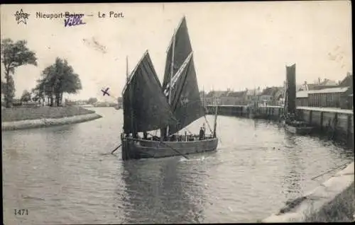 Ak Nieuport-Bains Nieuwpoort Westflandern, Le Port