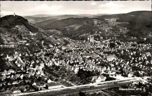 Ak Heppenheim an der Bergstraße, Fliegeraufnahme