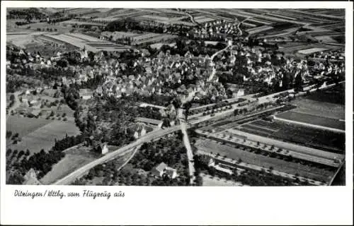Ak Ditzingen in Württemberg, Ditzingen aus der Vogelperspektive