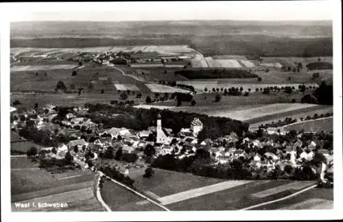 Ak Waal in Schwaben, Luftbild