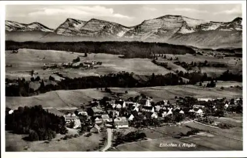 Ak Ellhofen Weiler Simmerberg im Allgäu, Luftbild