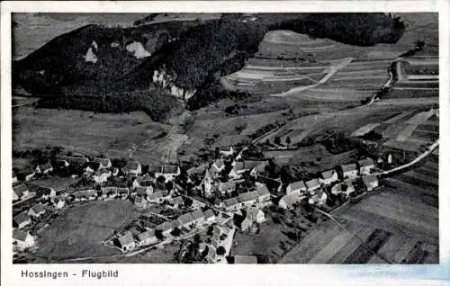 Ak Hossingen Meßstetten im Zollernalbkreis, Fliegeraufnahme