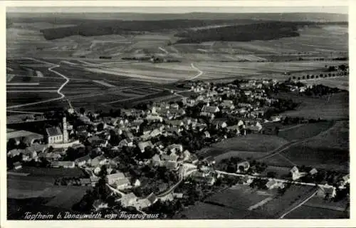 Ak Tapfheim an der Donau Schwaben, Fliegeraufnahme