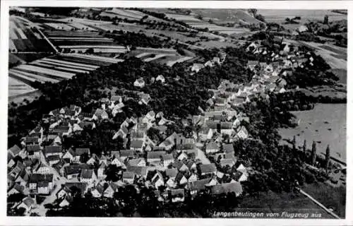 Ak Langenbeutingen Langenbrettach in Würtemberg, Fliegeraufnahme