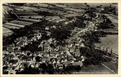 Ak Langenbeutingen Langenbrettach in Würtemberg, Fliegeraufnahme