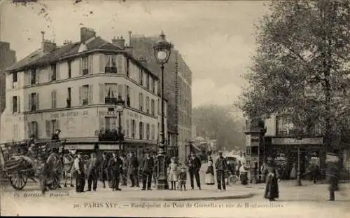 Ak Paris XVI, Rond-point du Pont de Grenelle, Rue de Boulainvilliers