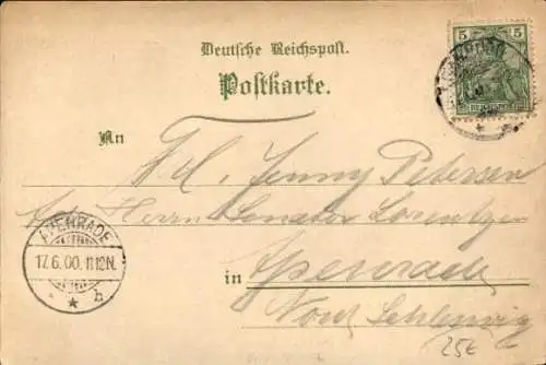 Litho Hamburg Mitte St. Pauli, Heckels Restaurant, Saal