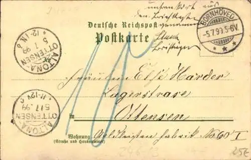 Litho Bornhöved in Holstein, Gasthof zur Linde, Teich, Adolphs Denkmal, Waldkater, Kirche