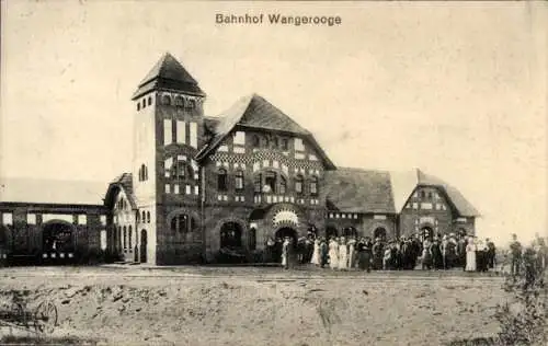 Ak Nordseebad Wangerooge in Ostfriesland, Bahnhof