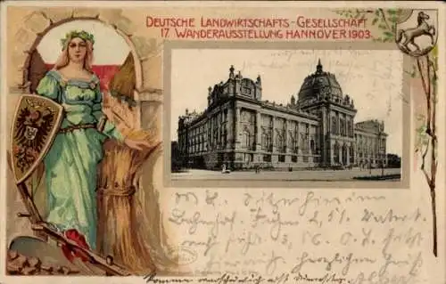 Passepartout Ak Hannover, Deutsche Landwirtschafts Gesellschaft, 17. Wanderausstellung 1903