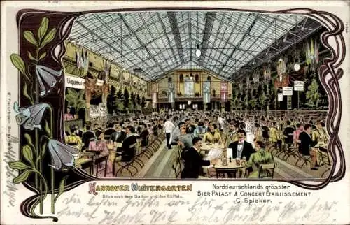 Jugendstil Litho Hannover, Bierpalast und Konzertetablissement Wintergarten