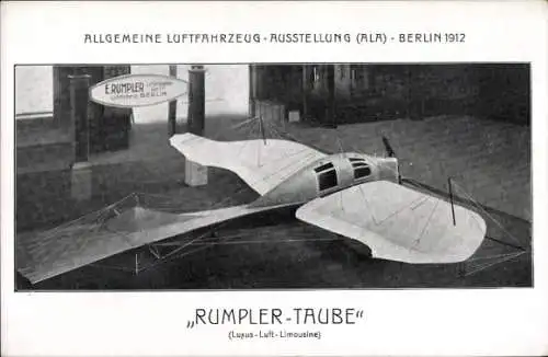 Ak Rumpler Taube, Luxus-Luft-Limousine, Allg. Luftfahrzeug Ausstellung ALA Berlin