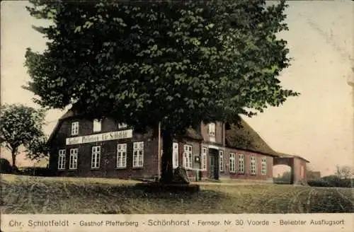 Ak Schönhorst Voorde Flintbek in Schleswig-Holstein, Gasthof Pfefferberg