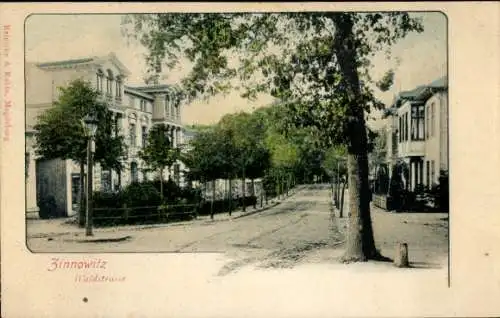 Ak Ostseebad Zinnowitz auf Usedom, Waldstraße