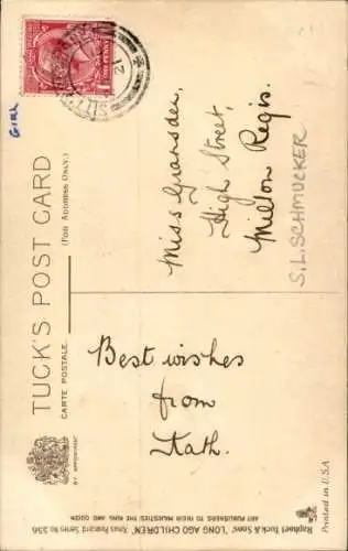 Künstler Ak Frohe Weihnachten, Mädchen