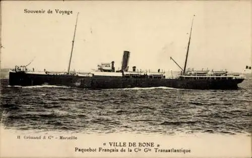 CPA Compagnie Générale Transatlantique, Paquebot Ville de Bone